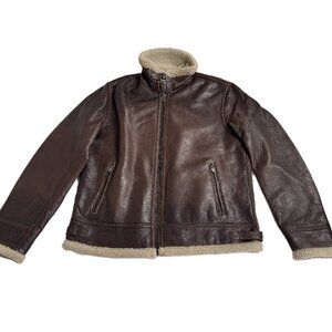 Scully Men's Sherpa Lined Aviator Leather Jacket